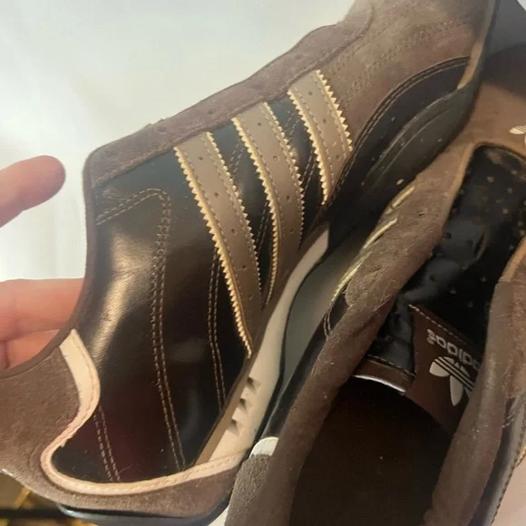 Vintage Adidas Goodyear Racing Shoes Brown Suede Adi Racer Men’s 9 Motorsport - Picture 5 of 8